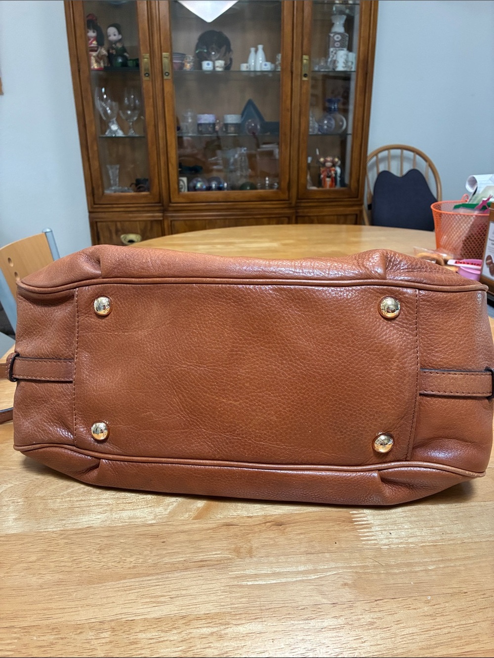 Prada Cognac Brown Leather Shoulder Bag with Heart Charm - Picture 6 of 11